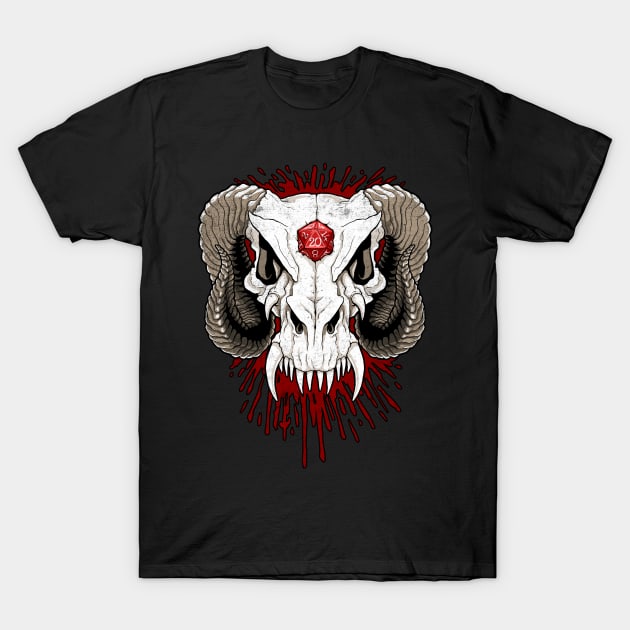 Dragon Skull D20 T-Shirt by MaratusFunk